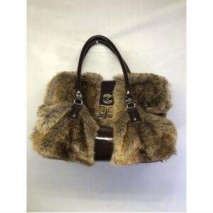 Italian Designer Fur And Leather Bag
